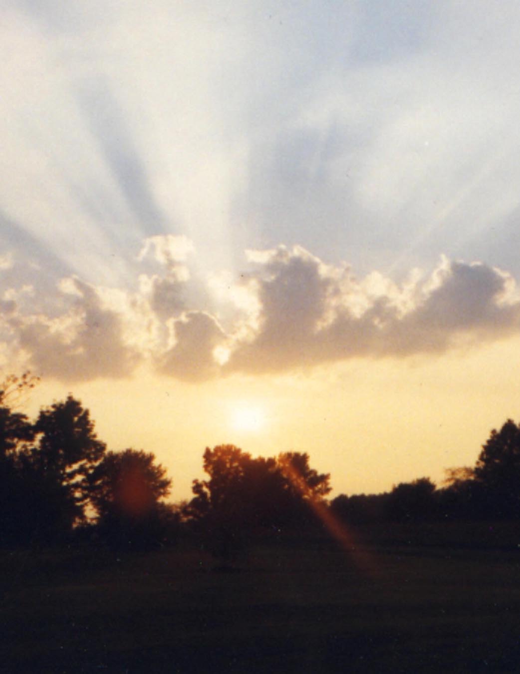 The hand of God grants a beautiful sunset